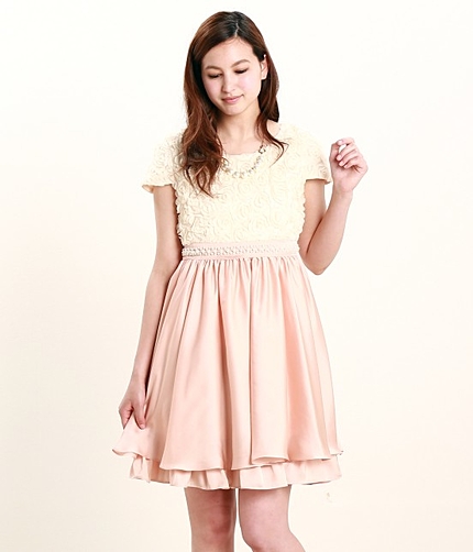 3Dフラワードレスワンピース