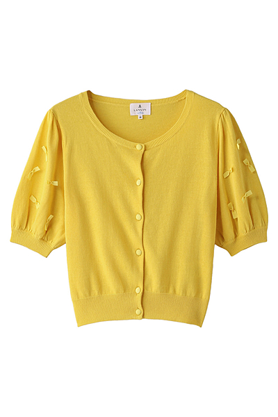 袖リボンカーディガン