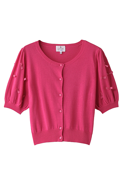 袖リボンカーディガン