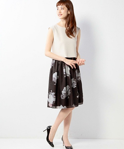 JPRD フラワー プリント セットアップ ワンピース / 二次会 / 結婚式 / フォーマル / オケージョン / 花柄