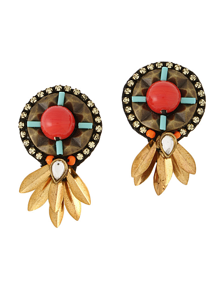 カラービーズイヤリング