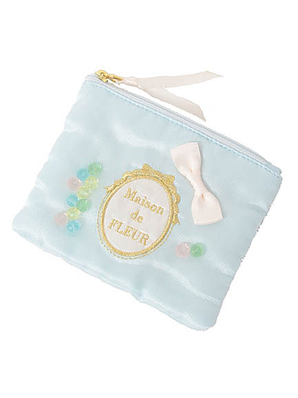 ・カラフルビーズティッシュポーチ