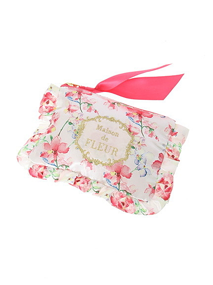 ・水彩花柄ティッシュポーチ