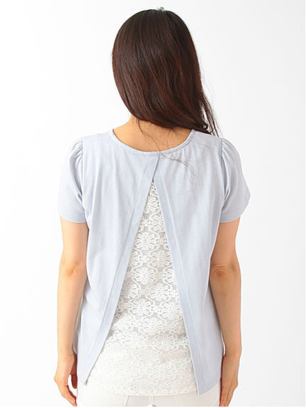 バックシャンレースプルオーバー