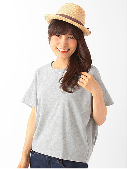 【Special Price】襟ぐりタックビジュープルオーバー