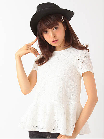 【Special Price】ぺプラムレースプルオーバー