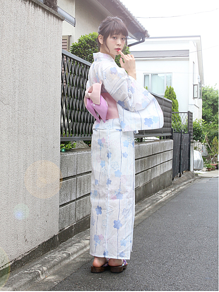 【Special Price】【WEB限定アイテム】さくらストライプ浴衣