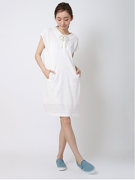 編上カノコ 半袖ワンピース