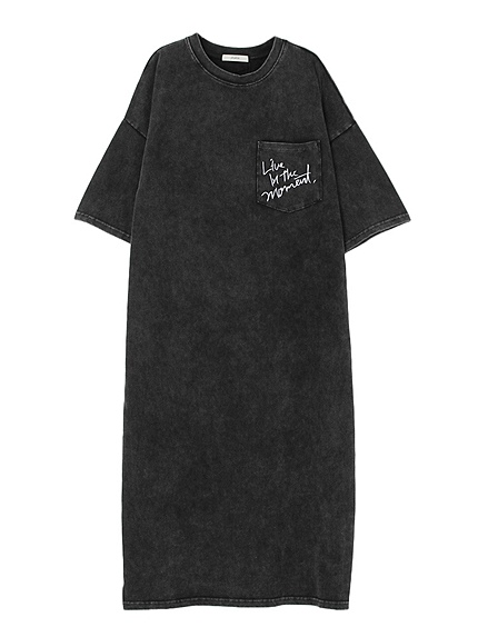 ポケット刺繍BIG T ワンピース