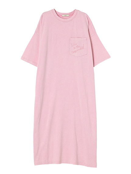 ポケット刺繍BIG T ワンピース