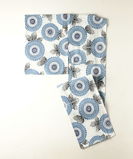 <三勝> 紅梅 菊 浴衣