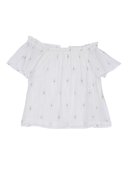 【DUO】 Silver刺繍フレアーブラウス