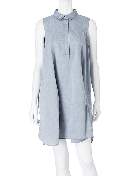 【DUO】 ダンガリーAラインシャツワンピース