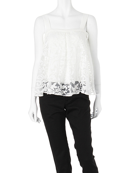 【DUO】 オーガンジーレースキャミソール