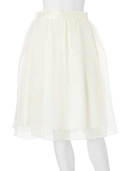 【DUO】 オーガンジータックスカート（オフ）