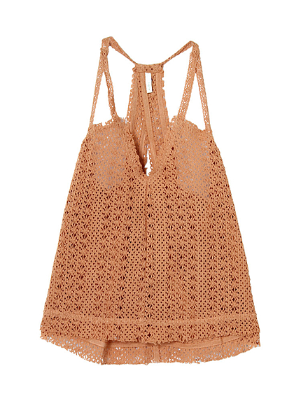 モチーフレースフレアキャミ