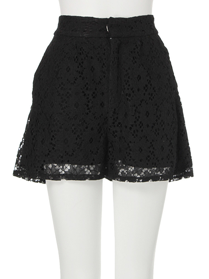 【FEMININE】レースキュロットパンツ