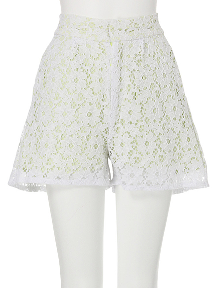 【FEMININE】レースキュロットパンツ