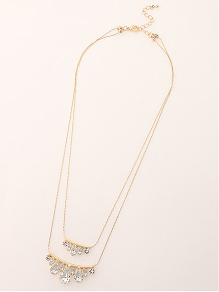 チューブビジュー2連ネックレス