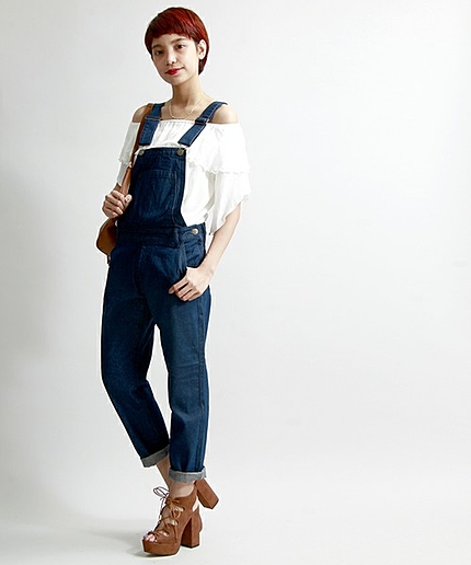 WEGO/デニムサロペット