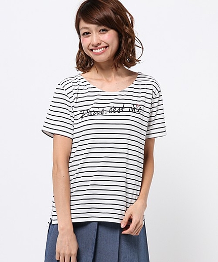 フレンチボーダーロゴＴシャツ