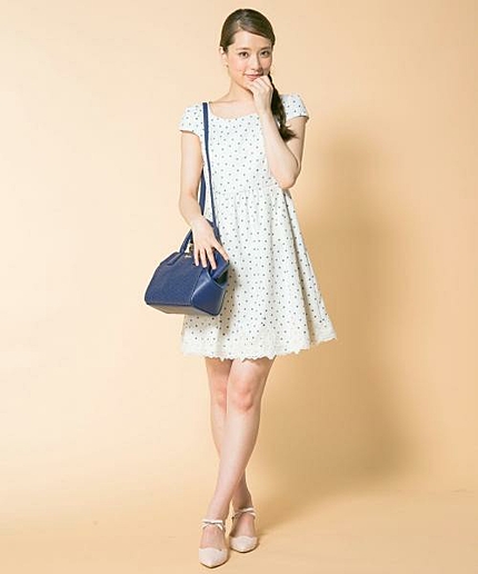 フェミニンソフトドットワンピース