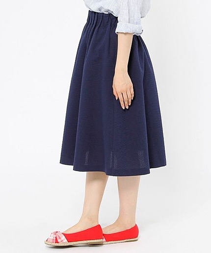 サッカーストライプフレアスカート