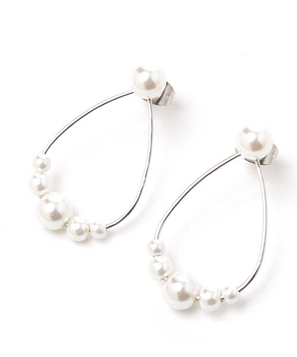 パールフープピアス