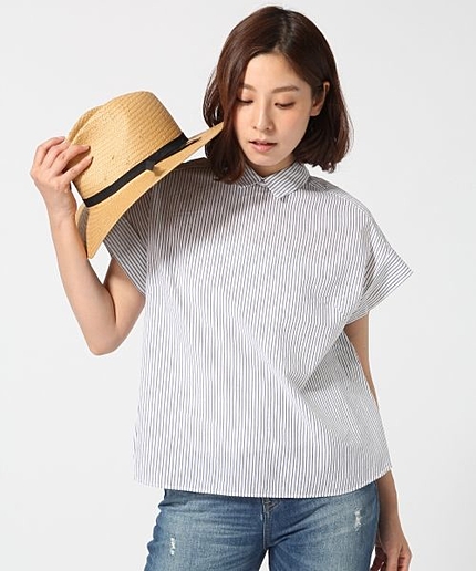 エリツキバックボタンブラウスSS