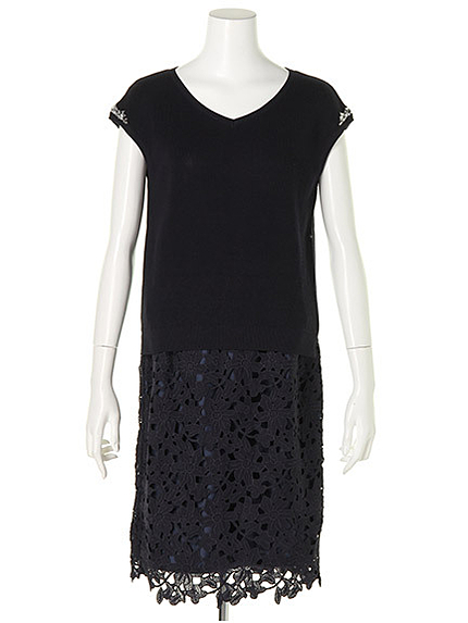 レースタイトドッキングワンピース