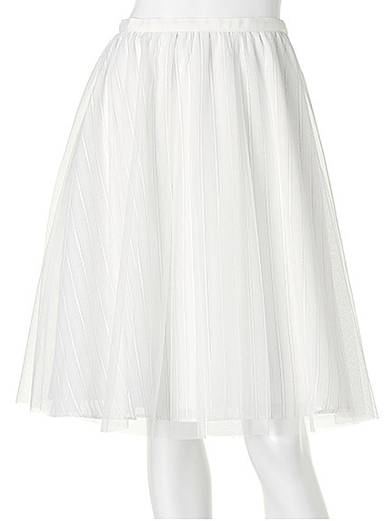 【Arpege story限定】チュール重ねストライプスカート