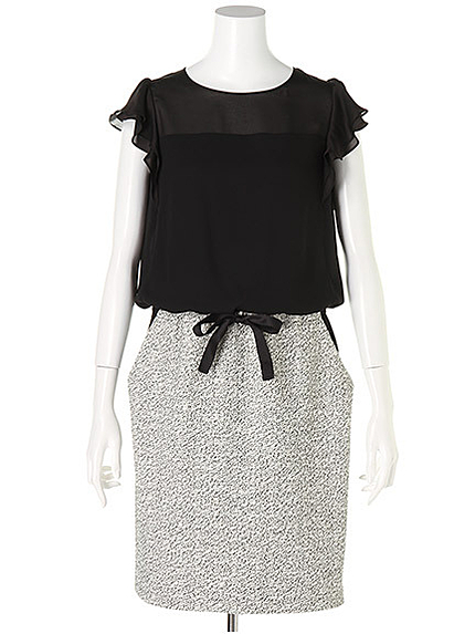 【Arpege story限定】“復刻版"ツイードドッキングワンピース