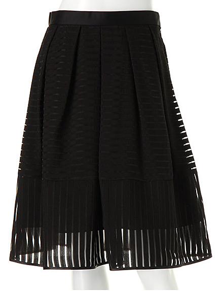 透かしボーダースカート