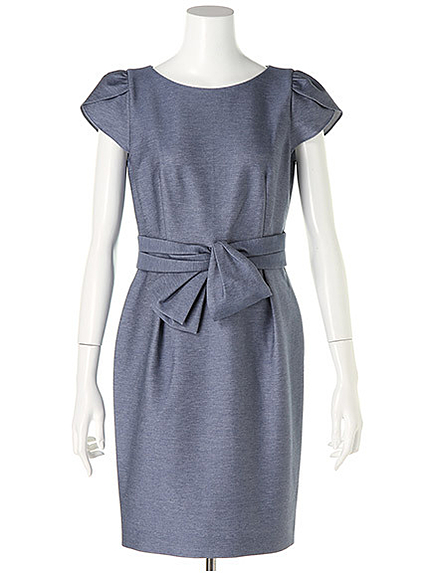 ジャージーデニムワンピース