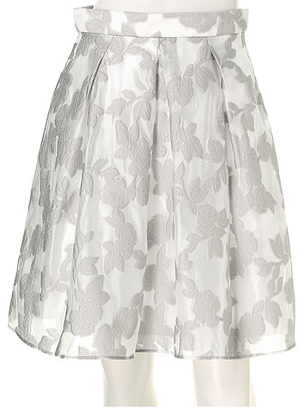 フラワージャガードスカート