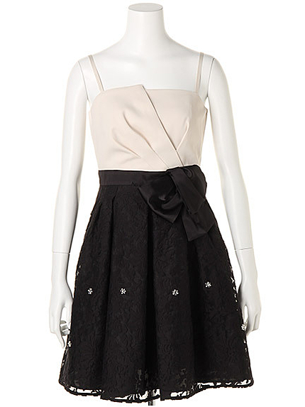 【Apuweiser Luxe】アラベスク刺繍レースキャミワンピ