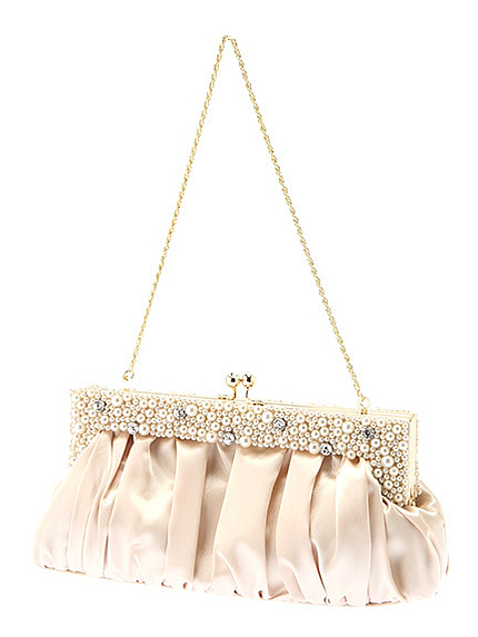 パールがま口パーティバッグ