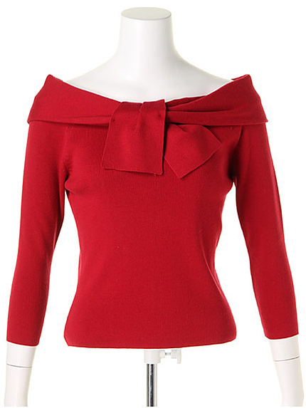 前結びショルダーニット