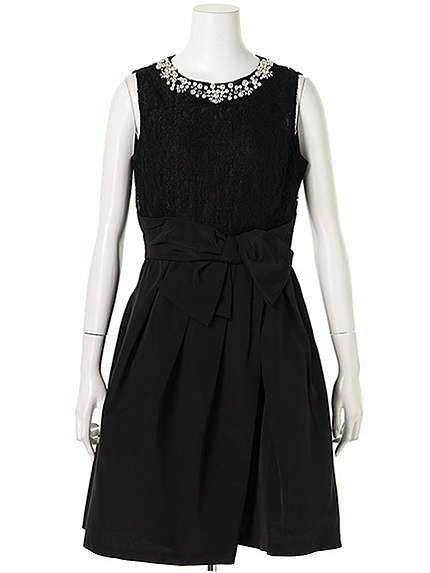 メモリータックスカートドッキングワンピース