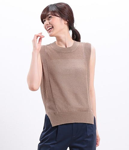 ラミーコットンニットベスト