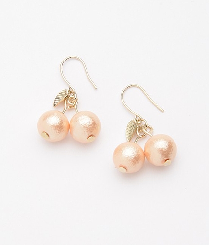 コットンパールさくらんぼピアス