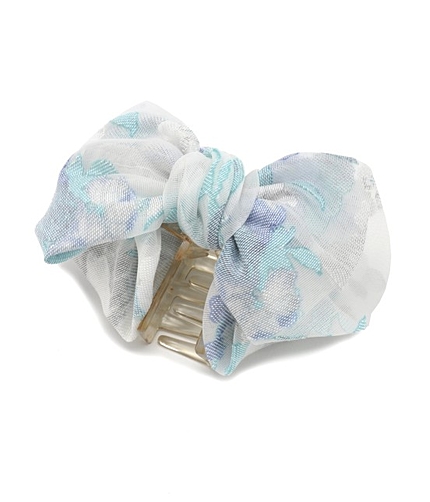 シースルーフラワープリントバンス