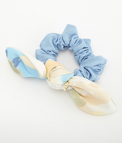 ぼかしフラワーリボンシュシュ