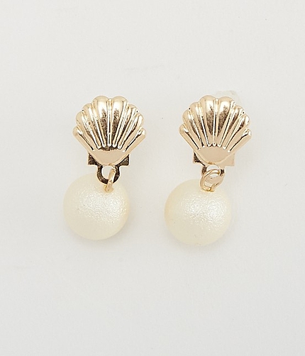 シェル/パールトップピアス