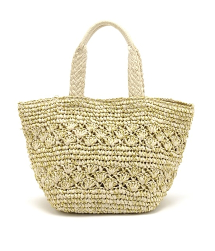 メタリックヤーンペーパートートバッグ