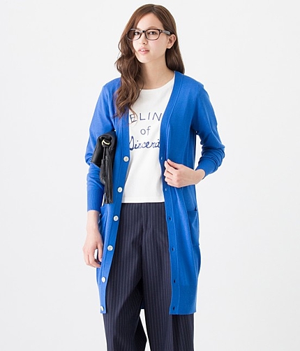 ニットロングカーディガン