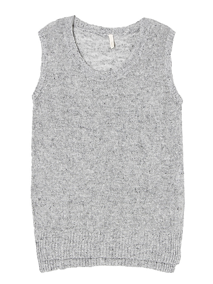 リネンスリットニットタンク