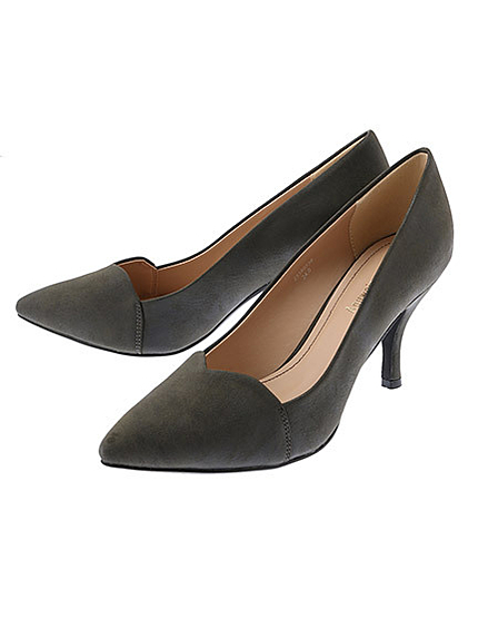 オータムカラーハートカットパンプス