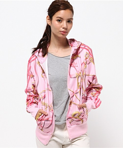 ユニセックス アディダス ジェレミースコット スカーフ柄 ジャージ パーカー adidas JS SCARF HOOD TT S07164