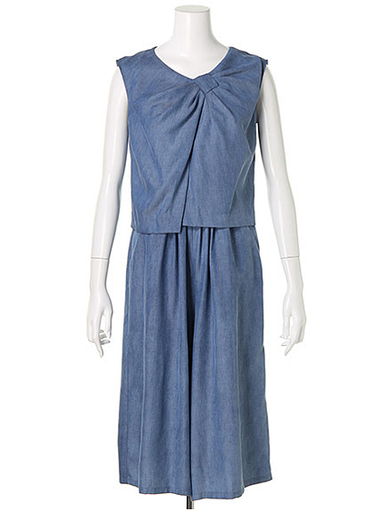 リボン風ガウチョロンパース